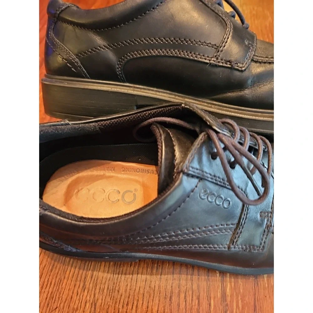 Ecco Seattle Bicycle Toe Tie Oxford Dress Shoes‎ Mens 12 Black(S67